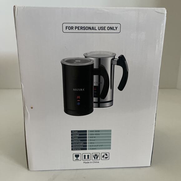 Secura Stainless Automatic Milk Frother 8.4oz. Warm/Cold Foam Espresso MMF-003B - Picture 7 of 8